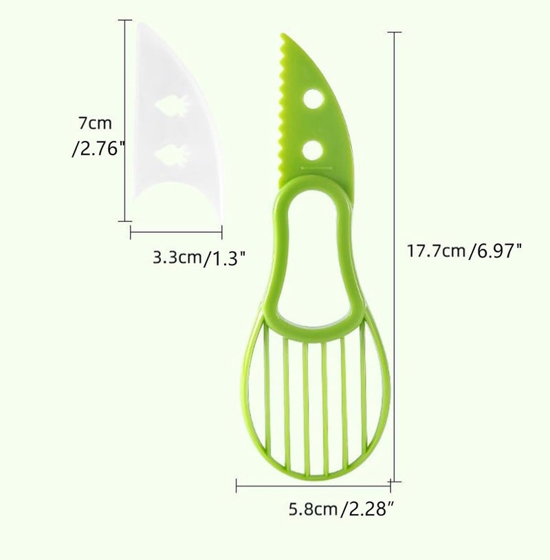 DKJEkdje 2 Pcs Avocado Slicer Tool Avocado Knife for Mashing Avocados Enucleation Making Guacamole, Green - Image 2